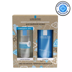 Купить  La Roche-Posay Effaclar набор очищающий пенящийся гель 400 мл + мицеллярная вода 400 мл