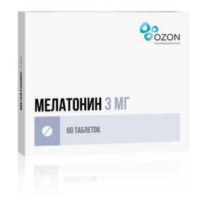 Купить  Мелатонин 3 мг 60 шт таблетки покрытые пленочной оболочкой