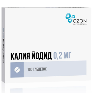 Купить  Калия Йодид таблетки 200мкг №100