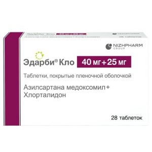 Купить  Эдарби Кло таб ппо 40мг+25мг №28