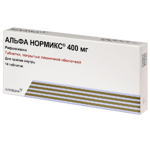 Альфа Нормикс таб ппо 400мг №14 Купить Альфа Нормикс таб ппо 400мг №14