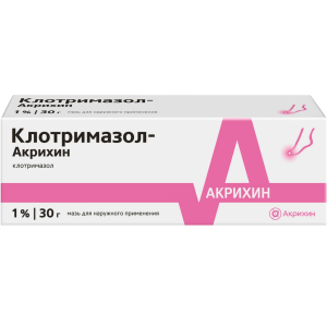 Купить  Клотримазол-Акрихин 1 % 30 г мазь для наружного применения