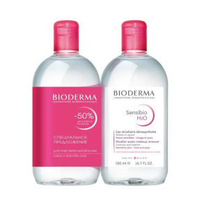 Bioderma Sensibio H2O 500 мл 2 шт вода мицеллярная для чувствительной кожи