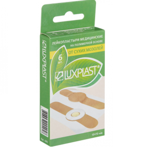 Купить  Пластырь Luxplast 15ммX70мм №6 от сухих мозолей