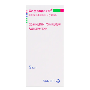Купить  Софрадекс 5 мл капли глазные и ушные