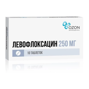 Купить  Левофлоксацин 250 мг 10 шт таблетки покрытые пленочной оболочкой