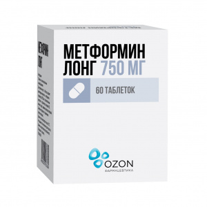 Купить Метформин-Лонг таб с пролонг высвоб 750мг №60