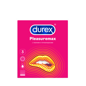 Купить  Durex Pleasuremax презервативы с ребрами и пупырышками 3 шт.