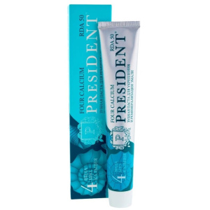 Купить  PresiDent Four Calcium 75 г паста зубная