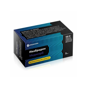Купить  Ивабрадин Медисорб 5 мг 56 шт таблетки покрытые пленочной оболочкой