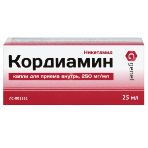 Кордиамин капли 25% 25мл Купить Кордиамин капли 25% 25мл