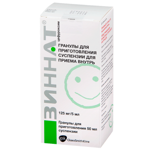 Купить  Зиннат гран д/сусп д/внутр 125мг/5мл фл 50мл