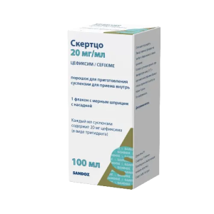 Купить  Скертцо пор д/сусп д/внутр 20мг/мл фл 100мл +мерный шпр с насадкой