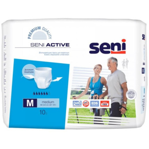 Купить  Seni Active подгузники-трусы р.M №10 (6 капель)