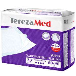 Купить  TerezaMed Super 60 x 90 см 30 шт пеленки одноразовые