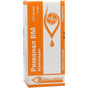 Купить  Риманал ВМ 1,5 мг/мл 5 мл капли глазные