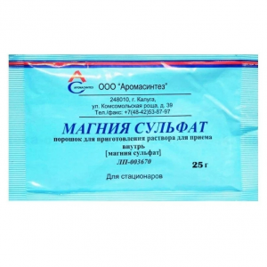 Купить  Магния Сульфат пор д/р-ра д/внутр пак 25г