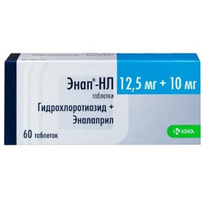 Купить  Энап-НЛ таблетки 12,5мг + 10мг №60