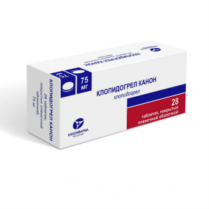 Клопидогрел-Канон таб ппо 75мг №28 Купить Клопидогрел-Канон таб ппо 75мг №28