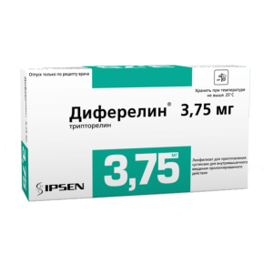 Купить  Диферелин 3,75 мг лиофилизат для суспензии для внутримышечного введения пролонгированного действия + растворитель