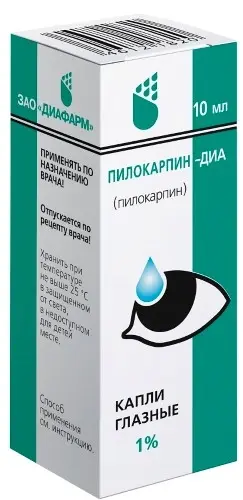 Пилокарпин-ДИА капли глазн 1% фл-кап 10мл Купить Пилокарпин-ДИА капли глазн 1% фл-кап 10мл