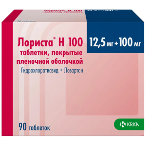 Купить  Лориста Н таблетки ппо 100мг+12,5мг №90