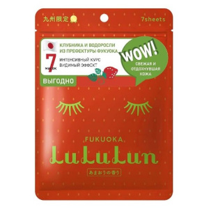Купить  Lululun premium face strawberry 7 шт маска для лица антивозрастная