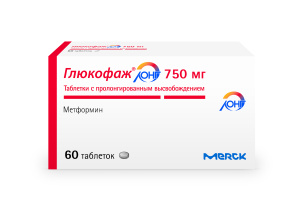 Купить  Глюкофаж Лонг 750 мг 60 шт таблетки с пролонгированным высвобождением