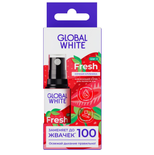 Global White 15 мл спрей для полости рта освежающий сочная клубника Купить Global White 15 мл спрей для полости рта освежающий сочная клубника