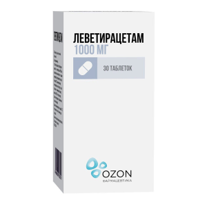 Купить  Леветирацетам 1000 мг 30 шт таблетки покрытые пленочной оболочкой