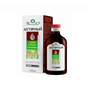 Купить  Mirrolla шампунь дегтярный 150мл с экстрактом корня репейника и крапивы