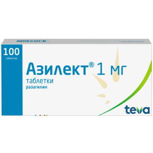 Купить  Азилект 1 мг 100 шт таблетки