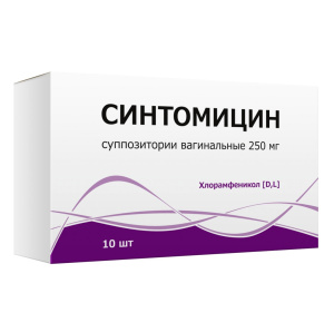 Купить  Синтомицин супп ваг 250мг № 10