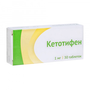 Купить  Кетотифен таблетки 1мг №30 (Озон)