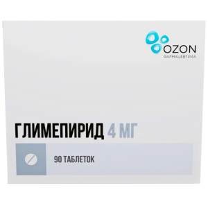 Купить  Глимепирид таблетки 4мг №90