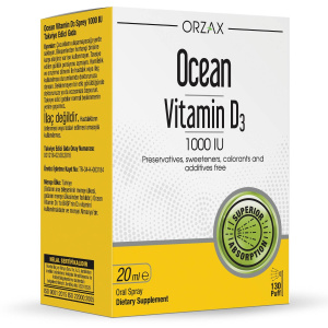 Купить  Orzax Ocean Витамин Д3 1000 МЕ 20 мл спрей