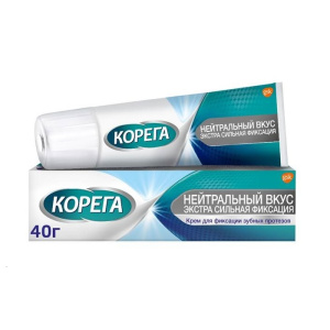 Корега Экстра Сильный крем д/фикс з/протезов 40г нейтральный вкус Купить Корега Экстра Сильный крем д/фикс з/протезов 40г нейтральный вкус