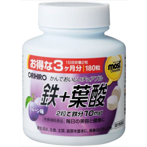 Orihiro Железо 180 шт таблетки жевательные со вкусом какао/сливы Купить Orihiro Железо 180 шт таблетки жевательные со вкусом какао/сливы
