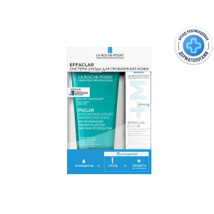 Купить  La Roche-Posay Effaclar набор гель очищающий 200мл+Дуо+М крем-гель 15мл+солнечнй флюид SPF50 3 мл
