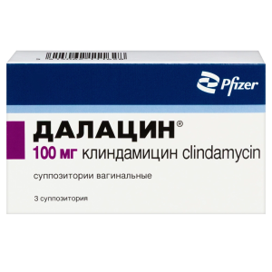 Купить  Далацин 100 мг 3 шт суппозитории вагинальные 