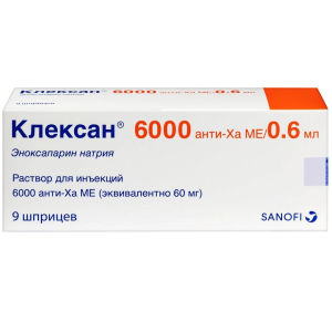 Купить  Клексан р-р д/ин 6000МЕ анти-Ха/0,6мл шпр 0,6мл №9