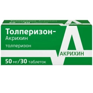 Толперизон-Акрихин таб ппо 50мг №30 Купить Толперизон-Акрихин таб ппо 50мг №30