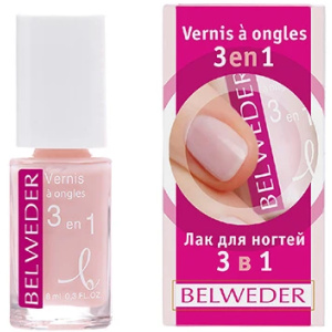 Купить  Belweder лак для ногтей 8мл 3 в 1