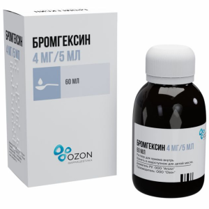 Купить  Бромгексин раствор д/внутр примен 4мг/5мл 60мл