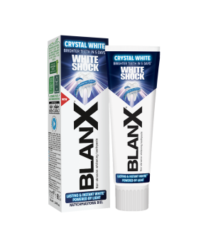 Blanx White Shock 75 мл зубная паста белый шок отбеливающая Купить Blanx White Shock 75 мл зубная паста белый шок отбеливающая