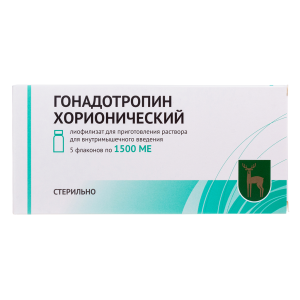 Купить  Гонадотропин Хорионический 1500 МЕ 5 шт лиофилизат для раствора для внутримышечного введения флакон