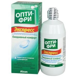 Купить  Опти-Фри Экспресс раствор для контактных линз 355мл + контейнер