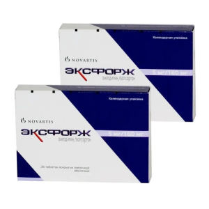 Купить  Набор 2 уп. Эксфорж 5мг+160мг 28 шт таб