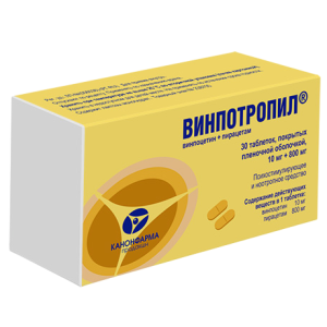 Купить  Винпотропил таб по 10мг+800мг №30