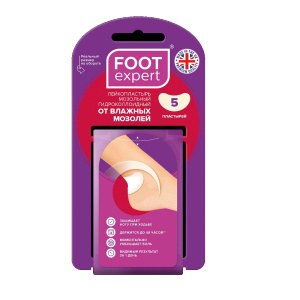 Купить  Фут Эксперт пластырь гидроколлоидный 3,6смX6,2см №5 от влажных мозолей в форме полумесяца